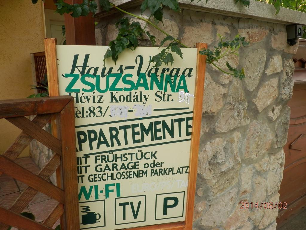 Hotel Zsuzsanna Haz Hévíz Zimmer foto